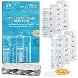 Pooltester Chlor und pH: 120er Nachfüll Set Testtabletten für Pool – 60 Phenol Red Tabletten, 60 DPD1 Tabletten – pH Wert und freies Chlor, pH Tester LIVAIA