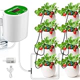 Foreverup DIY Automatisches Bewässerungssystem, Automatische Bewässerung, DIY Tropfbewässerungsset, mit 10-Tage Timer für bis zu 8 Zimmerpflanzen mit Wasserpumpe für Blumenbeet Balkon Zimmerpflanzen