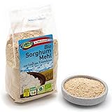 Bio Sorghummehl – 6 x 300g – Gentechnik- und glutenfrei – Mehl aus stechapfelfreier, ungeschälter Sorghum Hirse – Aus Österreich – Rohkost