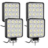 LED Arbeitsscheinwerfer 4PCS 72W Quadrat 3.3 Zoll scheinwerfer 12v 24V IP68 Wasserdicht Rückfahrscheinwerfer zusatzscheinwerfer auto für Bagger Traktoren Schlepper ATV Lkw