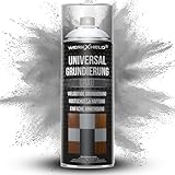 WerkXheld Universal-Grundierungsspray 400ml Grau - Haftgrund, Filler & Rostschutz für Metall, Kunststoff & Auto - Primer Spray