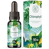 Chlorophyll Tropfen - Flüssiges Chlorophyll aus Weizengras, Alfalfa und Chlorella - ohne Jod - Bis zu viermal höhere Konzentration an Chlorophyllin - 50ml