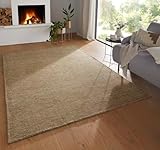 Taracarpet Teppich Vanessa Wool Gabbeh Loom Wollteppich strapazierfähiger Schurwollteppich fürs Wohnzimmer, Schlafzimmer und Esszimmer beige 080x150 cm