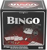 Goliath - Bingo, Brettspiel für Erwachsene und Kinder ab 6 Jahren, mit luxuriöser Bingo Mühle aus Metall und nummerierten Bingo Kugeln, inkl. Karten und Chips, Glücksspiel für 3 oder mehr Spieler