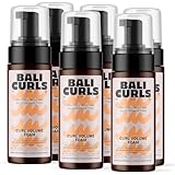 BALI CURLS Curl Volume Foam – Leichter Styling-Schaumfestiger für Locken – Luftiger Lockenschaum für voluminöses Haar – Haarschaum für extra Halt und geschmeidige Styling-Ergebnisse (6x150ml)