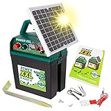 Power XXL B 9.000-S Solar-Weidezaungerät 9V/12V Megapower, Hocheffektives Solarmodul, Perfekt für Pferde-, Ponyzaun