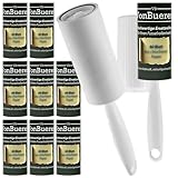 Fusselrolle Tierhaare 600 Blatt VonBueren | 2 Abroller + 2 Hüllen | Fusselrollen für Kleidung | Fusselbürste | Lint Roller | für Hunde und Katzen
