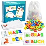 Qukir Buchstaben Lernen Lernspiele , Montessori Spielzeug ab 3 Jahre, Vorschule Spiele, ab 2 3 4 5 6 7 Jahren Jungen und Mädchen, Geschenk, für 1-9 Jahren