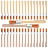 Aoyfuwell 40 Stück Kleine Pinsel Borstenpinsel Set,Borstenpinsel Holzgriff Flachpinsel Malerpinsel 13cm, Nylonborsten Malerpinsel Set, Farbflecken Lackierpinsel DIY Malen