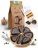 Schwarzer Knoblauch aus Las Pedroñeras in Spanien (10 Knollen) - 90 Tage fermentierter Knoblauch, vegan & nachhaltig, Black Garlic ohne Schärfe