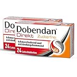 Doppelpack DOBENDAN Direkt Zuckerfrei Lutschtabletten bei starken Halsschmerzen & Schluckbeschwerden 2x 24 Tabletten