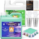 Nicpro 74oz/2188ml Flüssiges Silikon, Silikon Formen Herstellen Kit mit Formgehäuse und Mischbechern, Mischverhältnis 1: 1 Jadegrüne Farbe Abformsilikon für Harzforme, Seifenform, Basteln