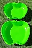 2-er Sandbox Sandkasten in Apfelform XL (Grün)