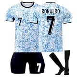 Nr.7 Fußball Trikot, 24 Neue Hause/Auswärts Fußball Trikot Kinder Erwachsener, Fussball Trikots Shorts und Socken Anzug Jungen Herren