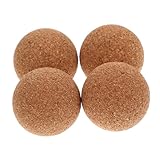 Hohopeti 4 Stück Teiliges Korkbälle für Tischfußball Verschleißfeste Bälle aus Holz Geräuscharm Glatte Oberfläche Zubehör für Foosball Spieltisch