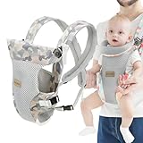 Baby Tragetuch, Multifunktional Baby Carrier, Ergonomische Verstellbar Atmungsaktiv Rückentrage, 4-in-1 Baby Bauchtrage Für Babys Von 0-36 Monaten, C