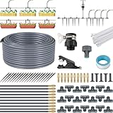 Bewässerungssystem, 20M Bewässerungsrohre Automatische Bewässerungssets, Quick-connect DIY Micro Drip System Bewässerung Kit, Misting System, für Garten Pflanzen, Landschaft, and Gewächshaus