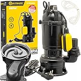 Kaltmann K-PS14500 Tauchpumpe Fäkalienpumpe 550W – Gusseisen mit Zerkleinerer | 14.500 l/h, 2″ Anschluss, Schwimmerschalter, 230V