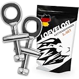 LOEVELOSI Fahrrad-Kettenspanner Set, 2 Stück, aus Verzinktem Stahl, Einfache Installation, für BMX, Single-Speed, EIN-Gang-Fahrräder, 3cm Gewinde, Ø 12mm Achse