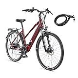 TELEFUNKEN E-Bike Damen Elektrofahrrad Alu 28 Zoll mit 24-Gang Kettenschaltung, Pedelec Trekkingrad mit Hinterrad-Motor 250W 11,6 Ah, 36V Akku, XC940 Expedition