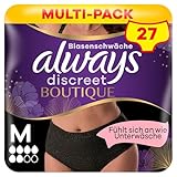 Always Discreet Boutique Inkontinenz-Höschen Plus Schwarz, Frauen, M, 9 Höschen, Fühlt Sich An Wie Unterwäsche, Super Saugfähig, Das Design Schmiegt Sich Ihrem Körper An für Eine Angenehme Passform