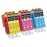 Jhaan Druckerpatronen Kompatibel für Canon TS5050 Druckerpatronen CLI 571 für Canon TS5050 TS5000 TS5051 TS5053 TS5055 TS6050 TS6051 TS6052 MG5750 MG5751 MG5752 MG5753 MG6800 MG6850 MG6851