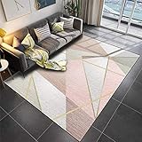 Teppiche Regional TeppicheModerner dekorativer Teppich des rosa braunen blauen weißen geometrischen MustersRegional Luxuriös SchlafzimmerFlur Teppich140*200cm