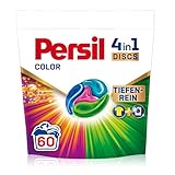 Persil Color 4in1 DISCS (60 Waschladungen), Waschmittel mit Tiefenrein Technologie, Colorwaschmittel für reine Wäsche und hygienische Frische für die Maschine