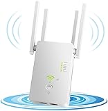 WLAN Repeater WLAN Verstärker 1200Mbit/s Dualband 2,4GHz+5GHz WiFi Repeater mit Repeater/Router/AP Modus, 4 Antenne, WiFi Range Extender Mit LAN/WAN Port,LED, WPS