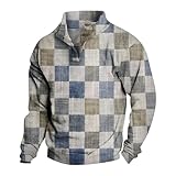 NLJSWJ Arbeitspullover Herren 2024 Herbst Mode Tie-Dye Bedrucktes Sweatshirts Classic Élégant V-Ausschnitts Lange Ärmel Fitness Pullover Mehrere Farben und Drucken in Verschiedenen Größen Erhältlich