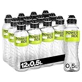 Powerade Active Water Zitrone-Limette - kalorienfreies, zuckerfreies Erfrischungsgetränk mit Vitamin B3 und B6 - Sportgetränk mit Mikronährstoffen in Einweg Flaschen (12 x 500 ml)