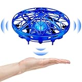 Mini UFO Drohne für Kinder mit Bewegungssensor, Flugspielzeug mit 360° Hands Free Technik, Coole LED Lichter, Einfache Indoor Nutzung ab 6+ Jahren, Mini Drohne Helikopter Kinder Spielzeug Geschenk