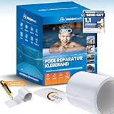 Weidenbach Pool Reparaturset - starkes und wasserdichtes unterwasser Klebeband - langlebiger Unterwasserkleber - Flickzeug für alle Pooloberflächen und Swimmingpools (Transparent, 7,5 cm x 100 cm)