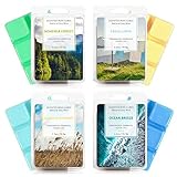 SCENTORINI Duftwachs Wax Melts 100% Sojawachs Raumduft ​Duftkerze, einschließlich frisch Leinen, Böhmenwald, Meeresbrise, Wind im Sommer, für Hochzeiten, Feste, Weihnachten, Valentinstag - 4 Packungen