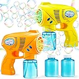 JOYIN 2 Seifenblasenpistole für Kinder mit Seifenblasenflüssigkeit (294 ml), Seifenblasenset für Blasenparty, Sommerspielzeug, Sommer Themed Party, Indoor Outdoor Aktivitäten