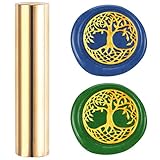 DELORIGIN Baum Des Lebens 15mm Mini Messing Wachssiegelstempel Pistolen Wachssiegel Vintage Siegelstempel Für Hochzeitseinladungen Umschläge Verlobungsfeiern Weinverpackungen