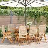 Liegestuhl für Garten, Liegestühle, Gartenliege, 8 Stück, Beige, Polyrattan und Massivholz, Liegestühle, Gartenstühle, Gartenstühle, Sonnenliege, Gartenstühle, robust, stabil, verschiedene