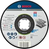Bosch Professional 10 Stück gerade Trennscheibe Standard (für Inox, X-LOCK, Ø125 mm, BohrungsØ: 22,23 mm, Dicke:1 mm), Ø 125 mm