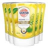 Sagrotan No-Touch Nachfüller Küchenseife Zitrus – Für den automatischen Seifenspender – 5 x 250 ml Handseife