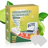 Spülmaschinen Blätter,100 Pcs Spülmaschinenblätter,Eine Kraftvolle Reinigung, Geschirrspültabs Ersatz Spülmaschinentabs Ohne Plastik und Biologisch Abbaubar,Spühlmachaschinen Tabs Ersatz, Zitronenduft
