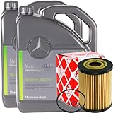 Inspektionspaket Ölwechsel Set Ölfilter + 10 Liter Original Motoröl 5W-30 passend für 229.51 5W30