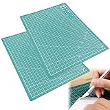 Schneidematte Set,2 Pcs A4 Cutting Mat Selbstheilende Schneidematte Bastelunterlage Mat Schneide Bastelunterlage Bastelmatte Schnittfest für Kreatives Basteln Gestalten