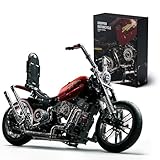 Nifeliz Chopper Motorrad Modell-Bausatz für Erwachsene Männer, Klemmbausteine Motorrad zum Bauen & Ausstellen, Retro Dekoration, Fahrzeug-Modell Geschenke (NF10308, 572 Teile)