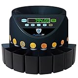 Securina24 Automatischer Euro Münzzähler & -sortierer Geldzählmaschine SR1200 Geldzähler Münzzählautomat (Schwarz - Blacklabel - BBB)