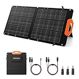 GRECELL Faltbares Solarpanel 100W Solarmodul, Adjustable Kickstand 21.5V mit MC-4 Ausgang für Tragbare Powerstation Solargenerator Camping Wohnmobil Caravan Gartenhäuse Reise