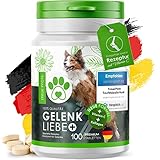 TreuePfote® - 100 Gelenktabletten Made in Germany für Hunde mit MSM, Grünlippmuschel und Teufelskralle - hohe Akzeptanz beim Hund - reicht für 6 Monate