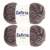 220 Meter Packung mit 2 Art of Yarn Häkeln, Stricken, metallischer Glanz, weiches Kammgarn, 3 Baby-Plüsch, Acryl, 9 % Wolle, 21 % Acryl, 70 % Polyamid, 100 g x 2 100 g, 250 m x 2 glänzend glitzernd