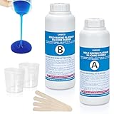 Lardico Silikon Kautschuk - R PRO 30 (1000ml) 1:1 Dubliersilikon, Abformsilikon Abformmasse Gießen Silikonformen Set für DIY Harzformen, Silikonformen, Basteln, Schmuckherstellung by