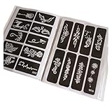 40 Blatt 1000 Karten/20 516 Karten Kleine wiederverwendbare Henna-Tattoo-Schablonen-Aufkleber-Set(20 Sheet 516 Maps)