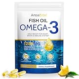 Omega 3 – 240 Kapseln – 1280mg Fischöl pro Tagesdosis – mit EPA und DHA in Triglycerid-Form – Omega 3 Öl, Reines Fischöl aus nachhaltiger Fischerei